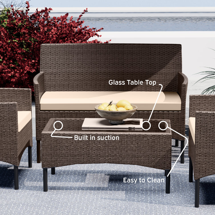 Costway 4 piece patio furniture online set